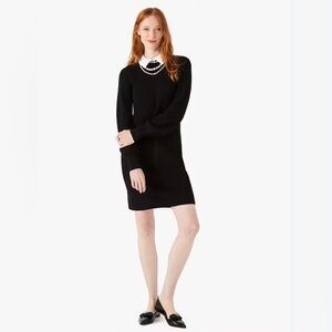 Club Monaco Sweater dress with lace collar